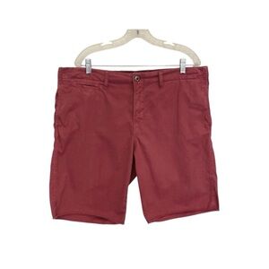 Paperbacks Rockland Bedford Red Corduroy Raw Hem Relaxed Chino Shorts Men’s 38